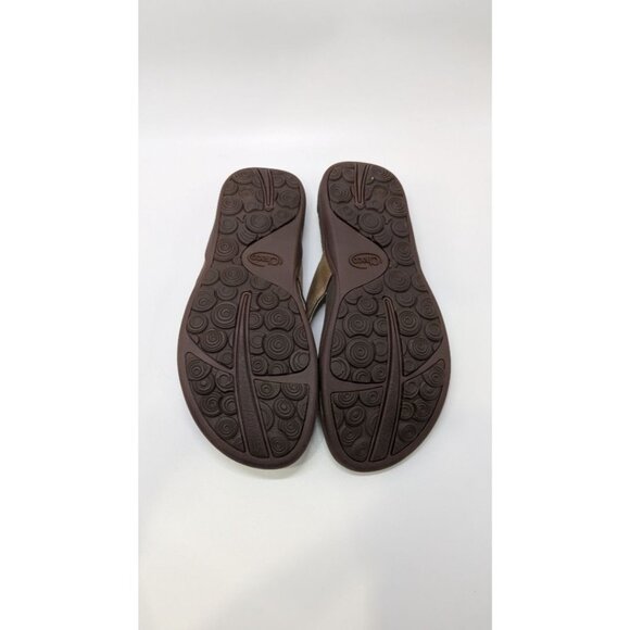 Chaco Brown/Tan Classic Leather Flip-Flop Sandals - Picture 3 of 3